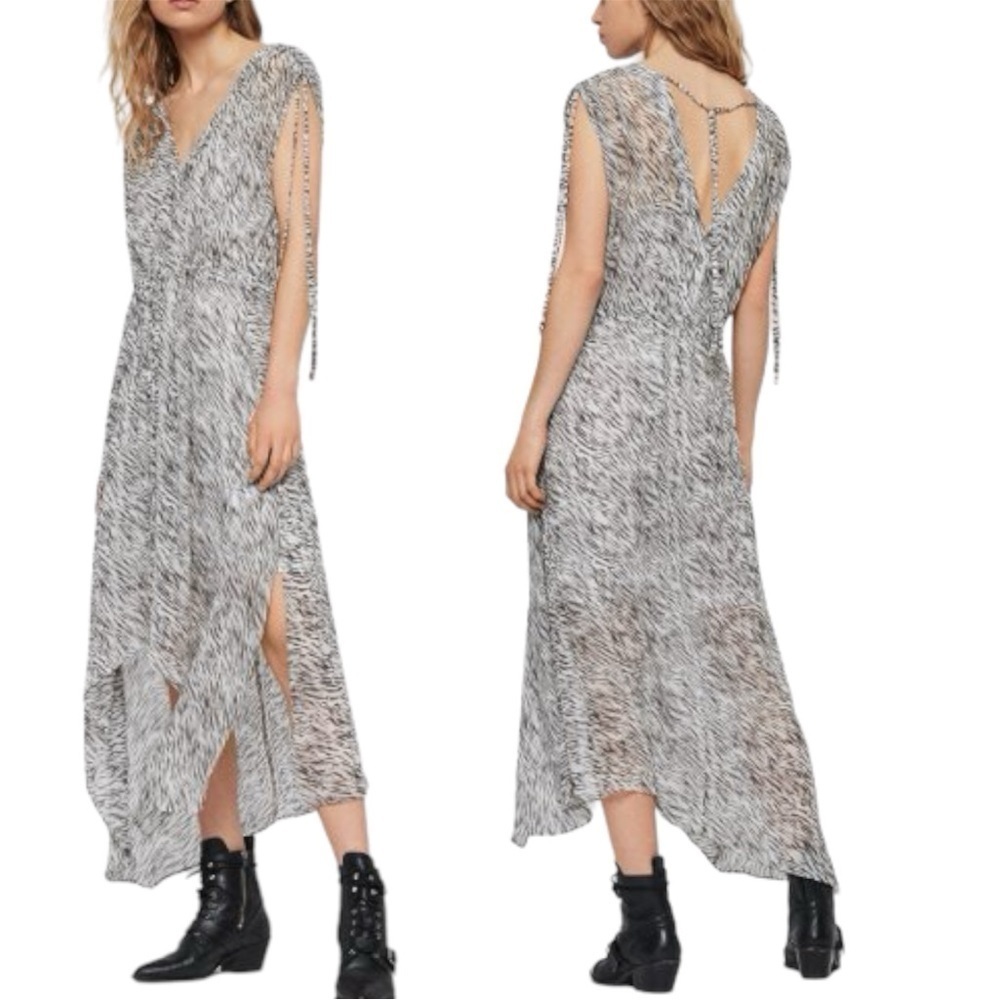 AllSaints Kamila Zed Animal Print Dress Size Small